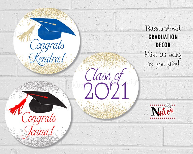 Graduation Cupcake Toppers 2022 Personalized 2022 Graduation Etsy