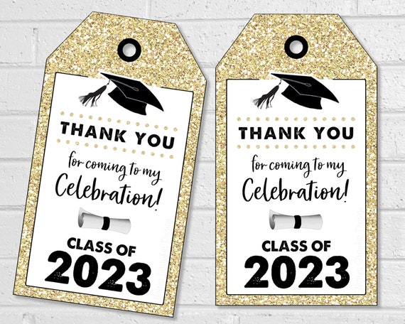 Class of 2023 Stickers, Thank You Tags for Party Favors, Graduation Party  Favors, Graduation 2023 Favor Tags, Senior 2023 Decor. 