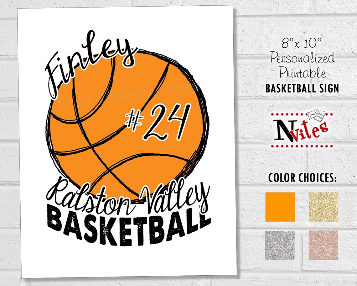 Basketball Cupcake Toppers Printable Basketball Party - Etsy