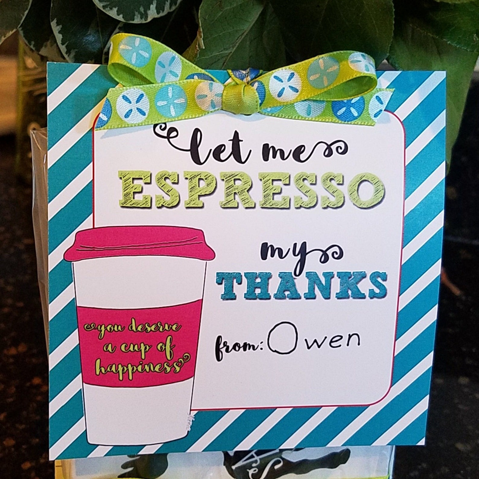 Coffee Tags for Teacher Appreciation Teacher Thank You Gift Etsy