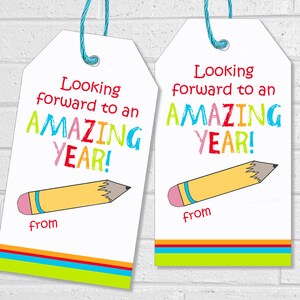 Pencil Gift Tags: Back to School Teacher/Student Printable (PDF File)