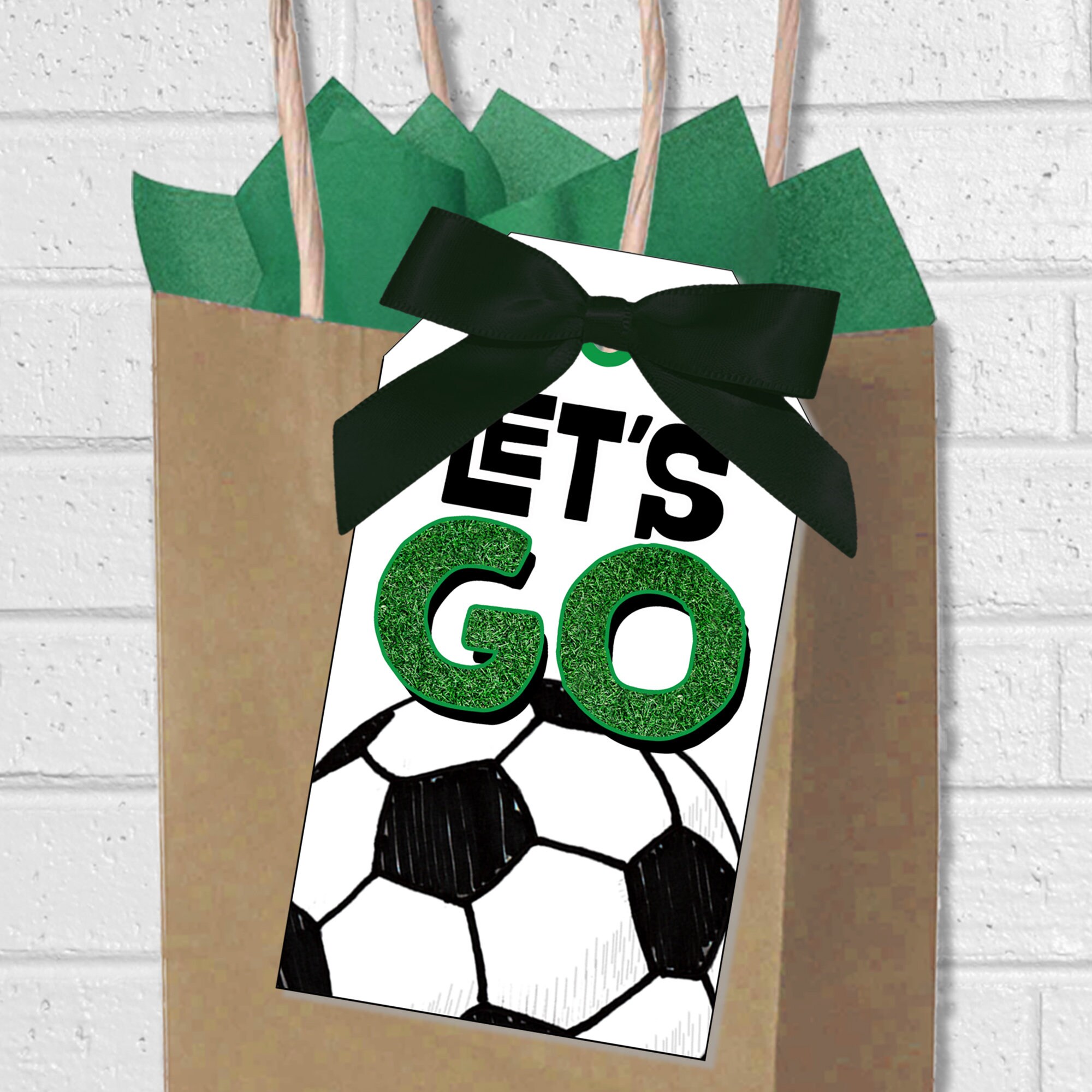 Soccer Good Luck Tags Soccer Ball Team Treat Labels Etsy
