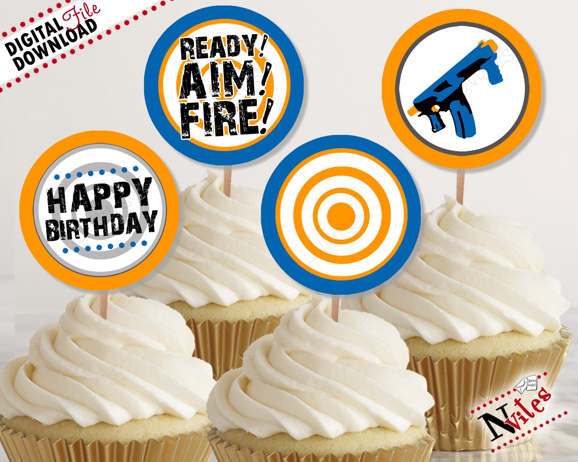 Dart Party Package Dart Gun Battle Birthday Party Bundle Etsy