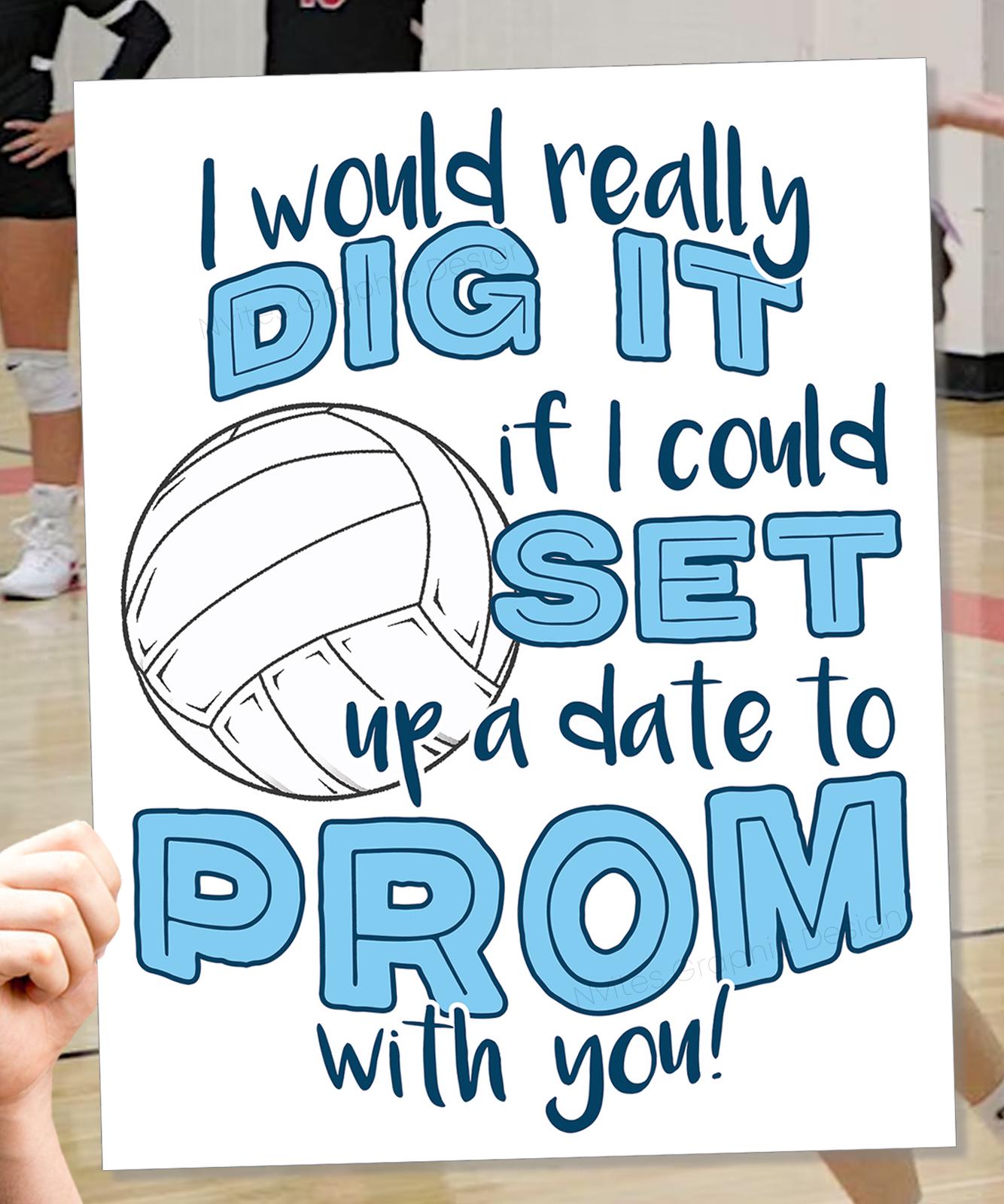 Prom Time. Sign Volleyball Prom Sign Ideas