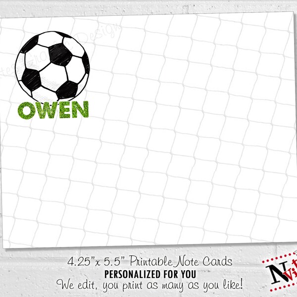Soccer Thank You Note Etsy Soccer Thank You Note Etsy