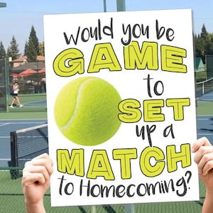Bord Tennis Homecoming-voorstel: wedstrijd spelset (digitaal pdf-bestand)