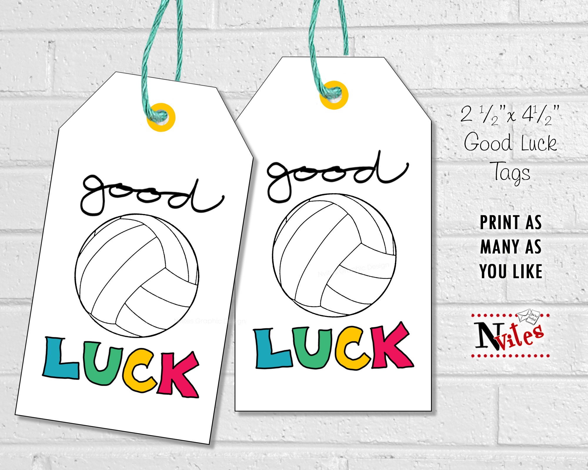 Volleyball Good Luck Tags Volleyball Team Treat Labels Etsy