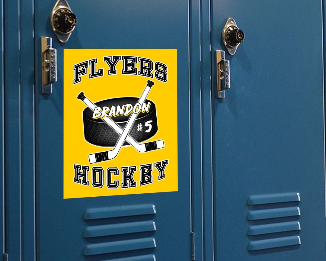 Hockey Locker Sign, Hockey Team Hotel Door Hanger, Custom