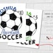 Soccer Locker Sign Personalized Soccer Team Door Signs Custom Soccer Room Decor Printable Soccer ...