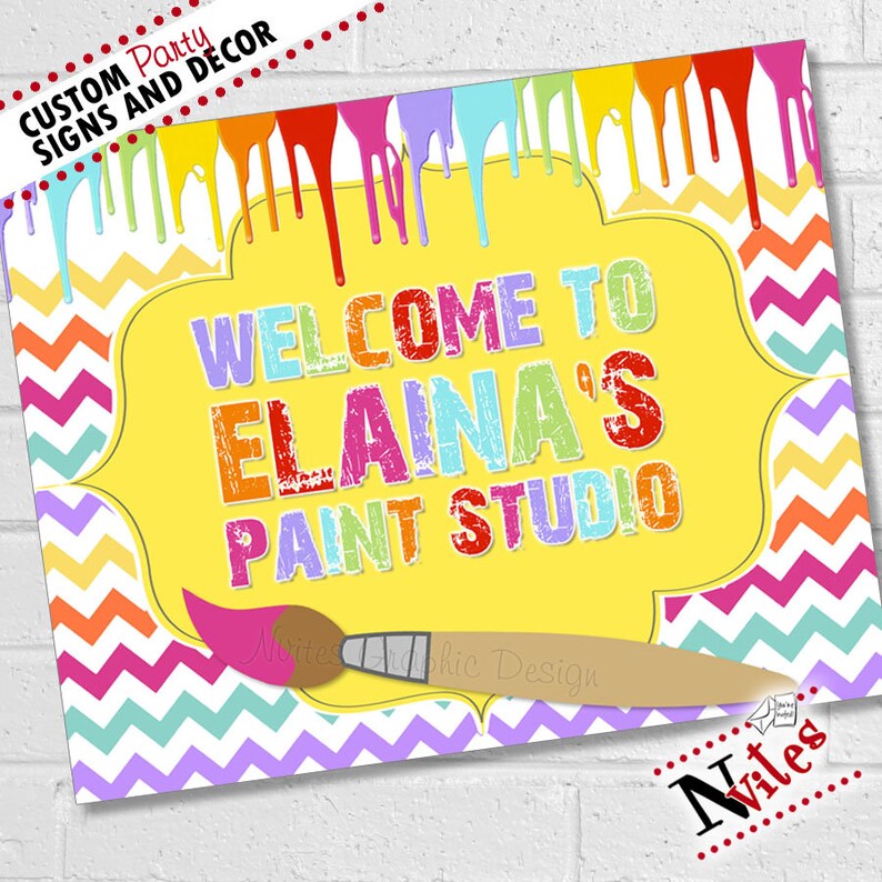 Paint Party Artwork Labels Paint Party Stickers for Back of Etsy