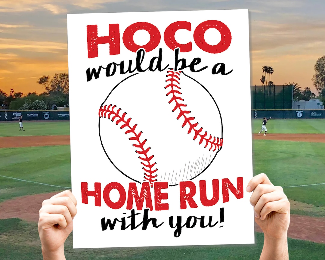 Baseball Proposal Sign HOCO Baseball Home Run Ask Etsy