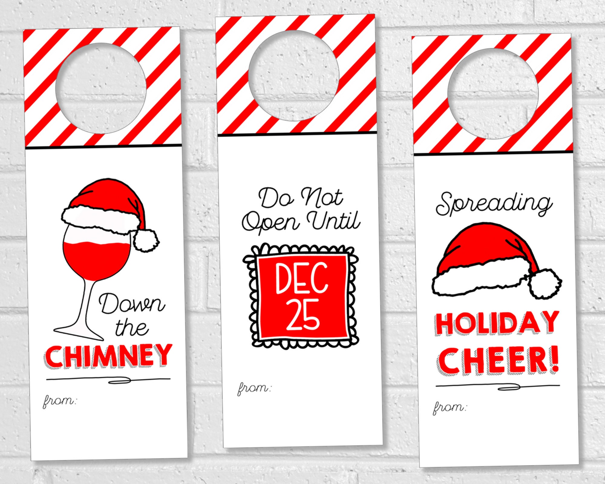 Christmas Wine Tags Fun Christmas Wine Labels Printable - Etsy