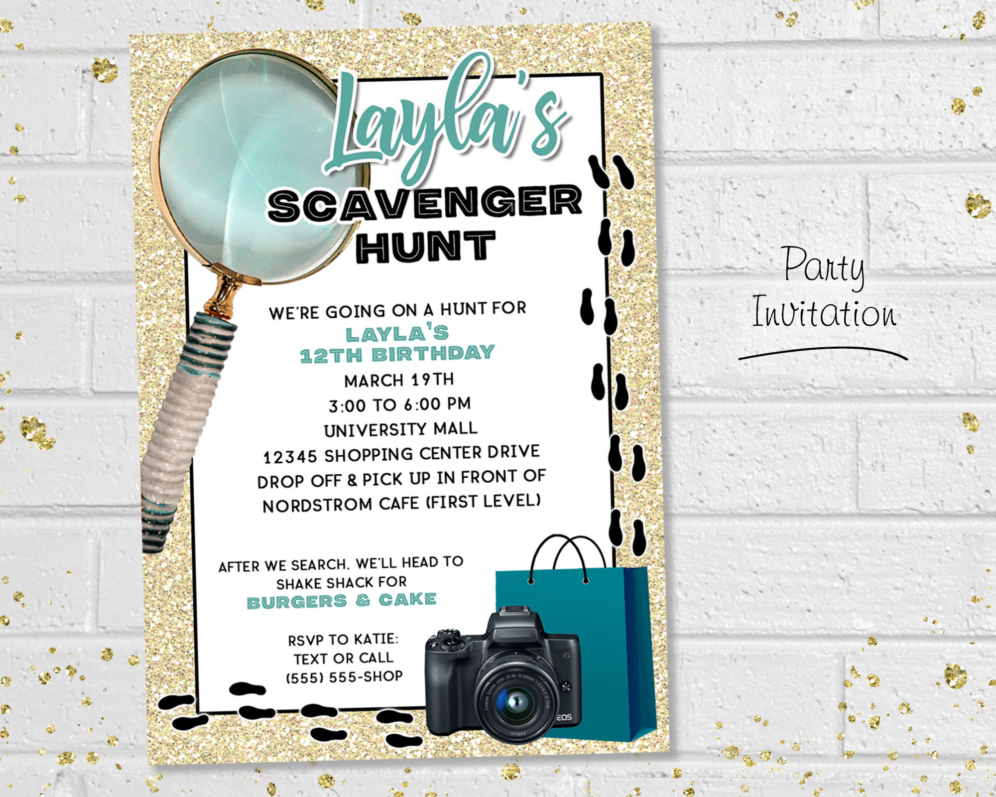 Shopping Scavenger Hunt Invitation, Photo Scavenger Hunt Birthday Party,  Mall Search Birthday Party, Teen Birthday Activity - Etsy Israel, image size:2000x1600
