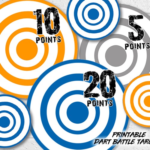 dart battle party targets dart war birthday party etsy
