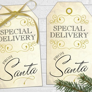 Santa Gift Tags Special Delivery Package Labels Printable - Etsy