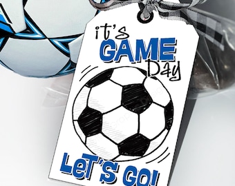 Fußball Spiel Tag Leckerlie Tags: Good Luck Team Snack Etiketten (druckbare digitale Datei)