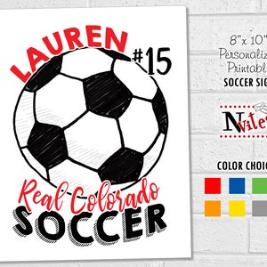 Soccer Locker Sign, Personalized Soccer Team Door Signs, Custom Soccer Room Decor, Printable Soccer Signs for Locker Room