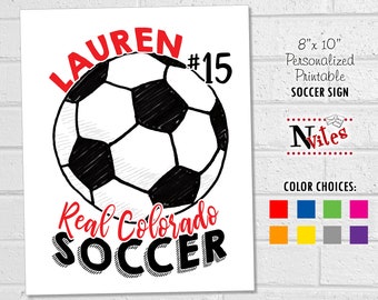 Soccer Locker Sign, Personalized Soccer Team Door Signs, Custom Soccer Room Decor, Printable Soccer Signs for Locker Room