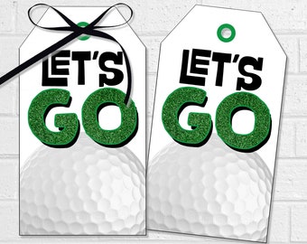 Golf Good Luck Tags, Golf Ball Team Treat Labels, Printable Golf Team Party Favor Tags or Stickers, Let's Go Game Day Snacks