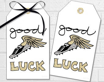 Track Good Luck Tags, Track Meet Team Treat or Snack Bags, Printable Runners Favors or Stickers, Gift for Track and Cross Country Team