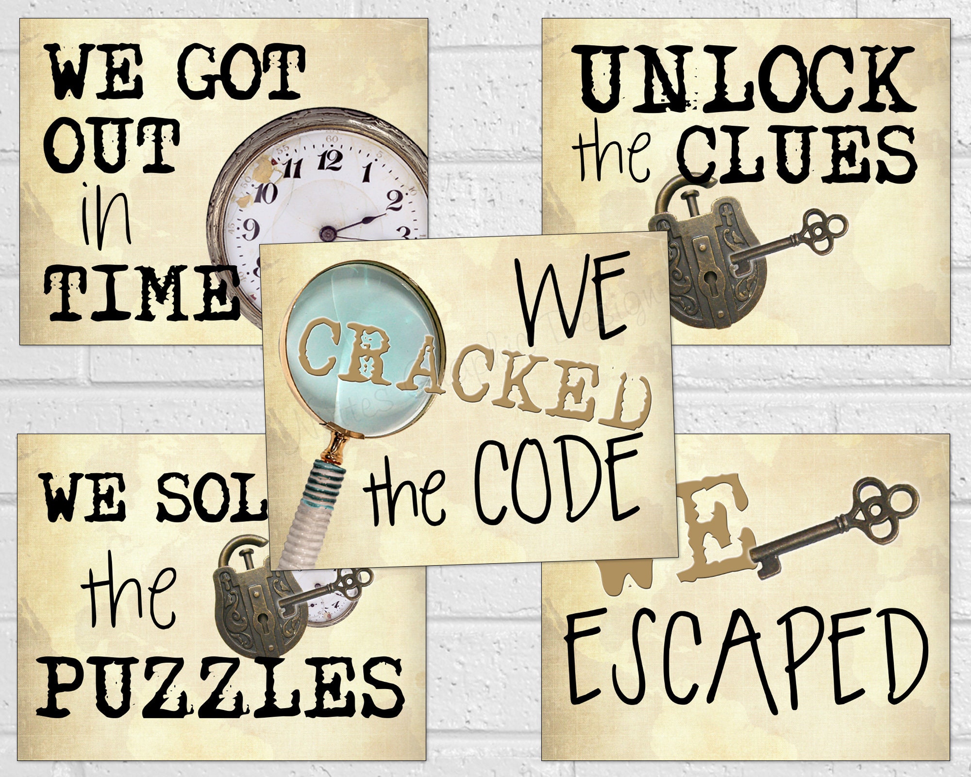 Escape Room Signs Escape Room Photo Props Printable Escape - Etsy ...