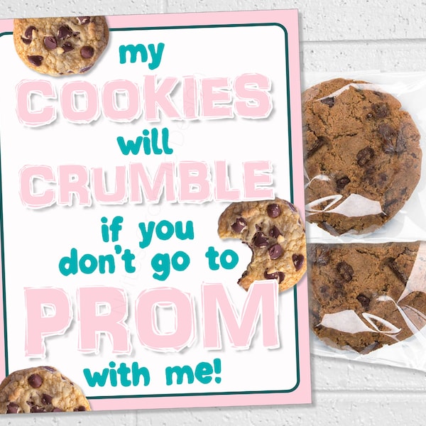Prom Crumble Cookie Printable Sign Etsy