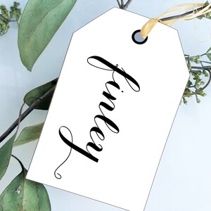 Personalisierte Geschenkanhänger, druckbares Namensschild zum Valentinstag, einfaches benutzerdefiniertes druckbares Geschenk oder Paketetiketten in Kalligraphieschrift