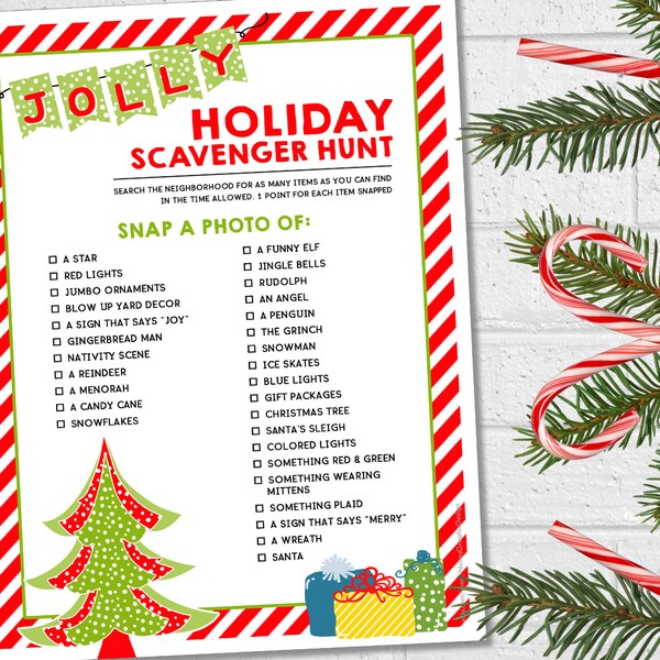 Holiday Decorations Scavenger Hunt Etsy Holiday Decorations Scavenger Hunt Etsy
