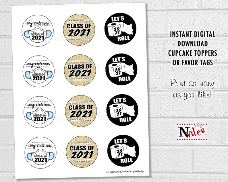 Printable Quarantine Cupcake Toppers