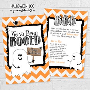 You've Been Booed Halloween Game, Printable Neighbor Treat Surprise, PDF Digital Download