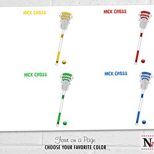 Lacrosse Thank You Notes, Personalized Lacrosse Stick Note Cards ...
