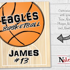 Basketball Locker Sign, Basketball Team Printable Locker Signs or Door ...