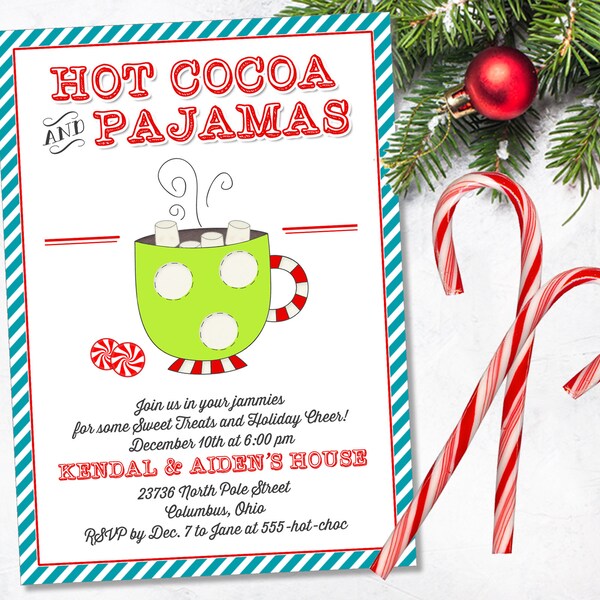 Hot Cocoa Party Invite - Etsy