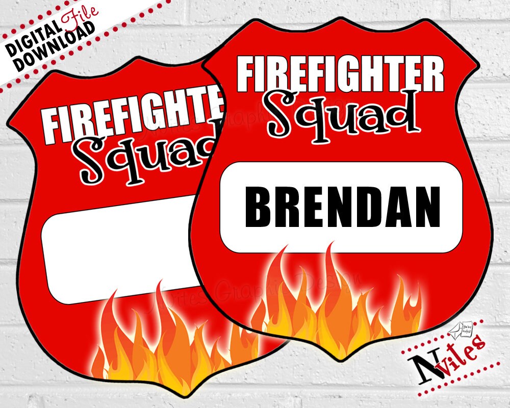 Firefighter Badge Template Firefighter Badge Template