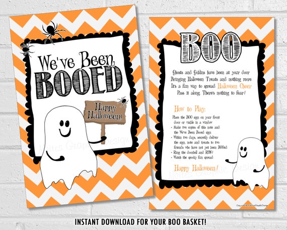 BOO POEM for Neighbors Printable Halloween Card 