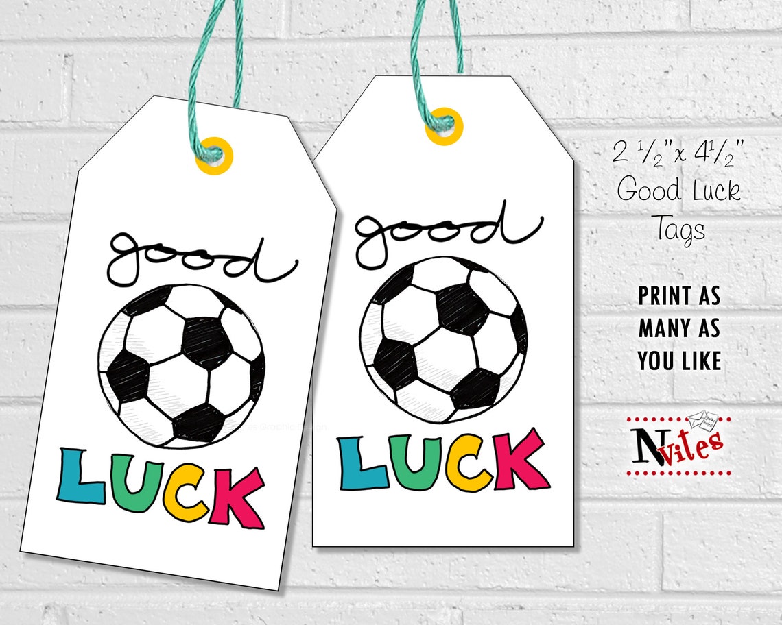 Soccer Good Luck Tags Soccer Team Treat Labels Printable Etsy France