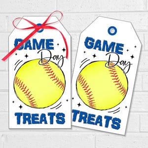 Softball Game Day Treats, Team Tournament Goodie Bag Tags, Leave it on the Field Snacks, Printable Softball Party Favor Tags or Stickers