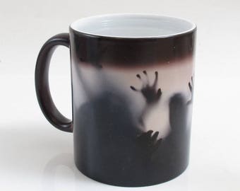 Magic Color Changing Zombie Horde Walking Dead Themed Flesh Eating Outbreak Coffee Mug Tea Cup Funny Meme Internet Humour Magic Mug
