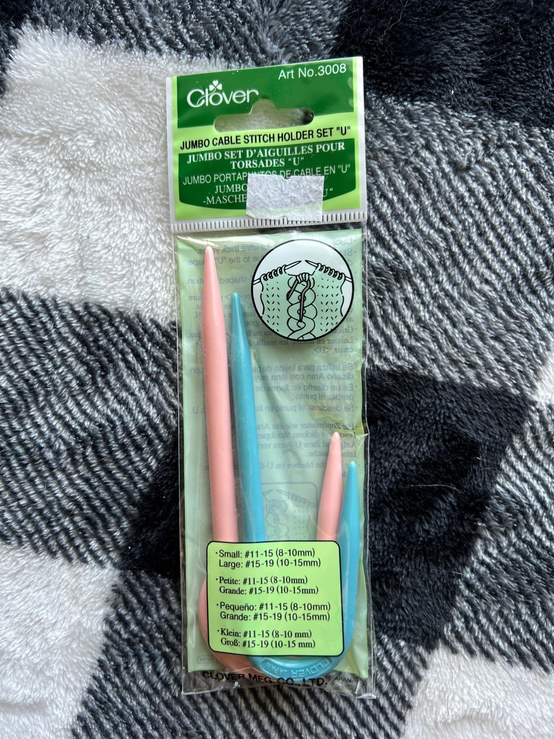 Clover Jumbo Cable Stitch Holder Set U Etsy