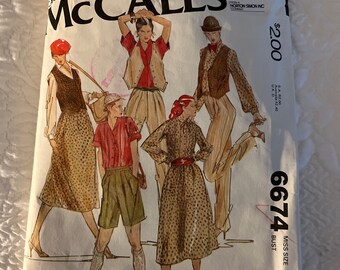 Vintage 1979 McCalls 6674 Sewing Pattern: Misses Size 10 Wardrobe