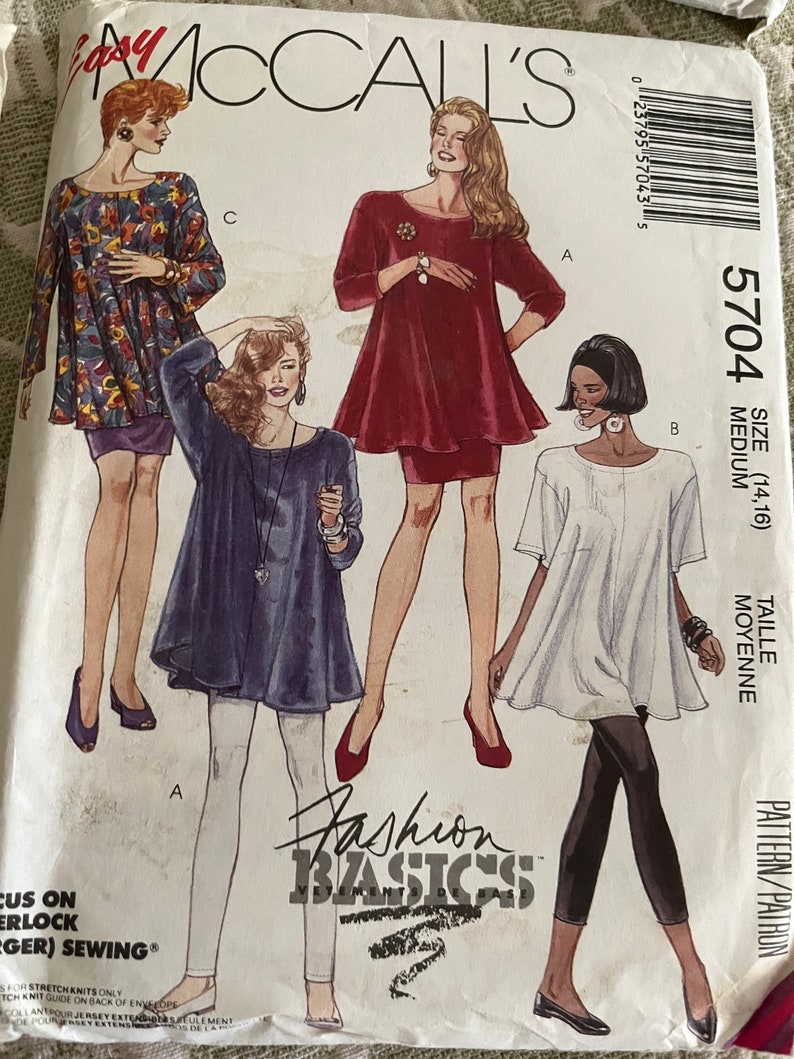 6 Vintage 90s Sewing Patterns Uncut Envelopes Tattered All Inside ...