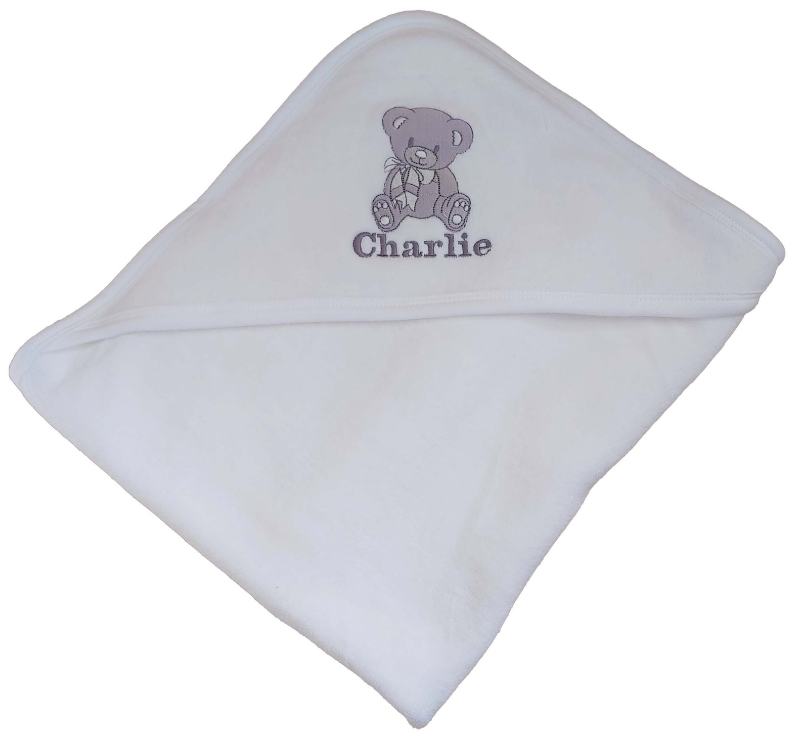 Personalized Teddy Bear Hooded Baby Towel, Embroidered Luxury Gift - Etsy