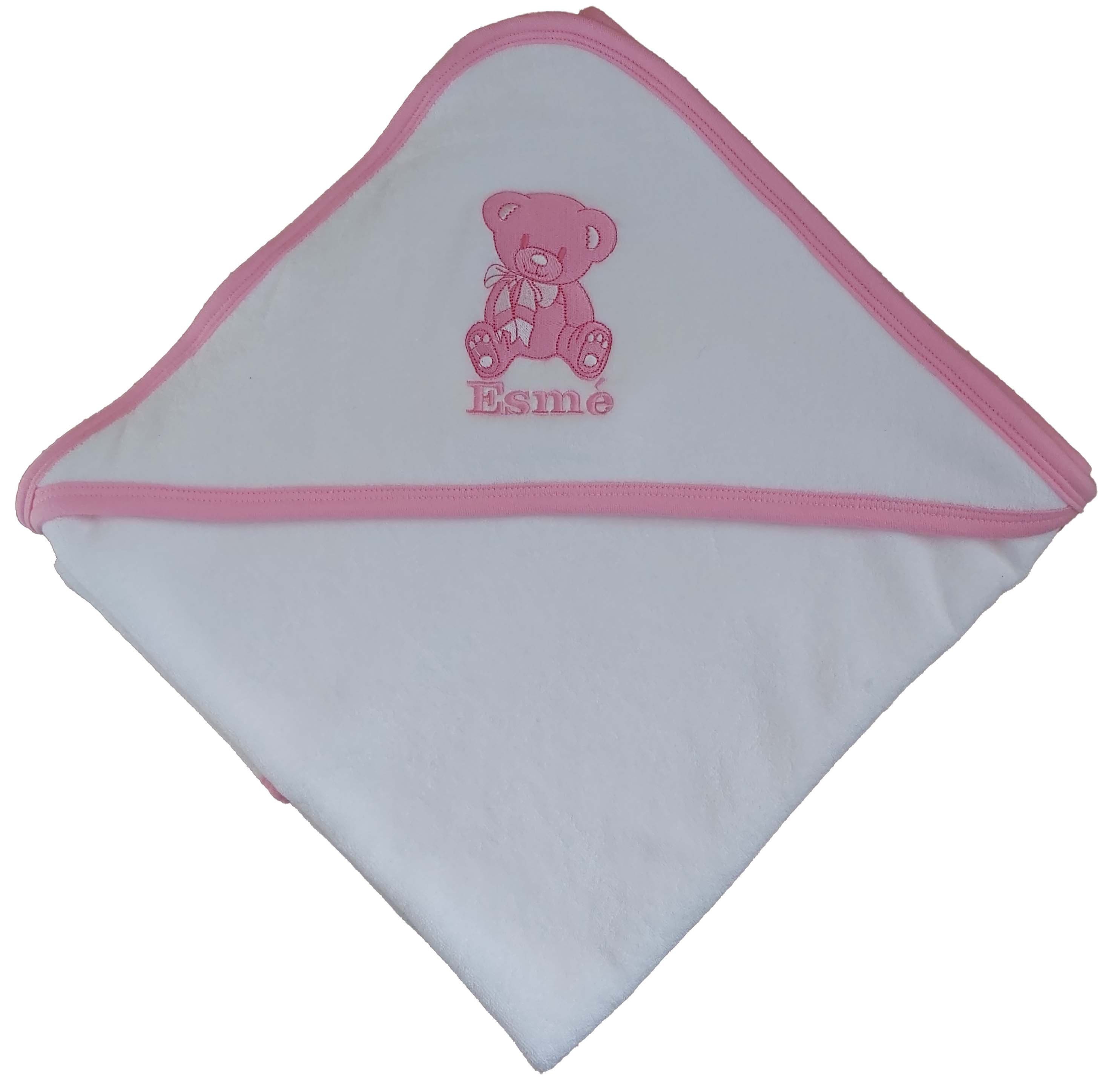 Personalized Teddy Bear Hooded Baby Towel, Embroidered Luxury Gift - Etsy