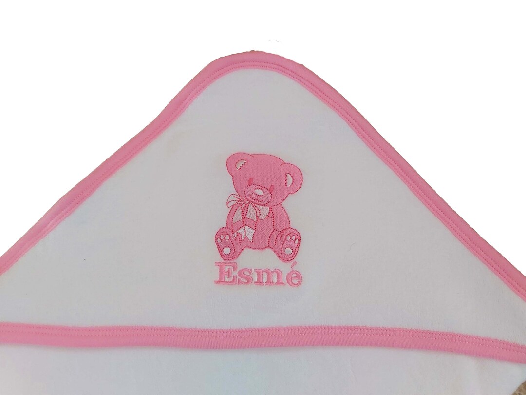 Personalized Teddy Bear Hooded Baby Towel, Embroidered Luxury Gift - Etsy