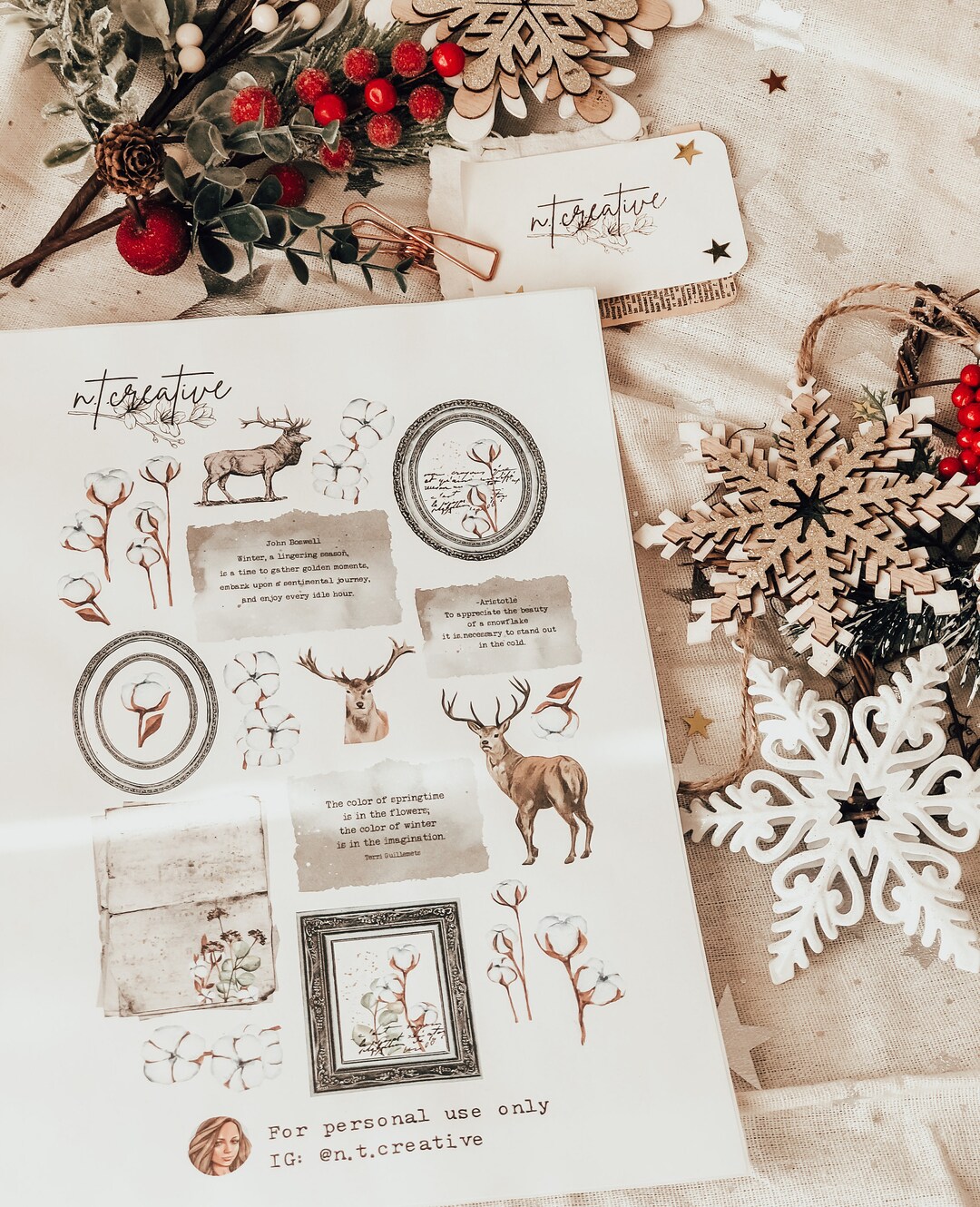 Fall Printable Winter Printable Digital .jpg Files .pdf Files - Etsy