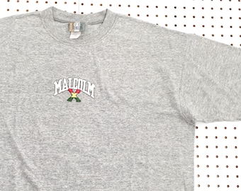 MALCOLM X t shirt xl fabriqué aux états-unis années 90 logo brodé poids lourd t shirt vintage power marley mandela garvey king mlk