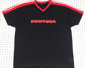 90s DKNY jersey meah shirt xl tech donna karan new york sport motocross