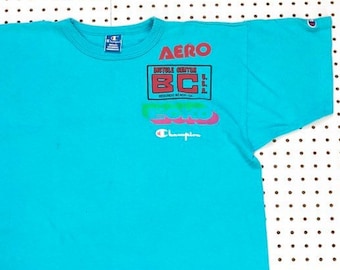 80s CHAMPION bmx team bc aero t shirt xl made in usa californa cycling freestyle bmx vintage surf skate mountain bike motocross jersey xl