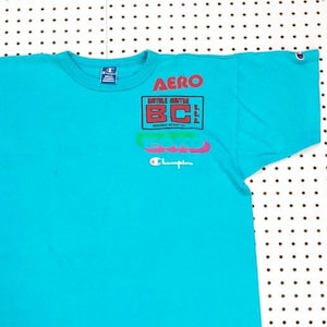 80s CHAMPION bmx team bc aero t shirt xl made in usa californa cycling freestyle bmx vintage surf skate mountain bike motocross jersey xl