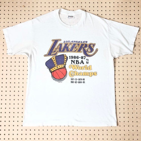 80s LOS ANGELES LAKERS world champion t 